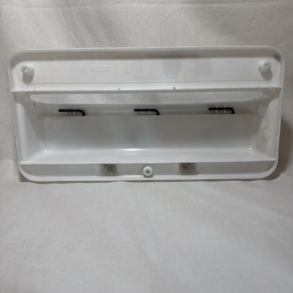 Rubbermaid Broom And Mop Organizer Wall Mount # 2451 USA 2014 White Vintage